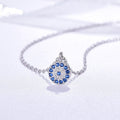 Silver devil's eye bracelet women's european and american cross-border ins micro-inlaid zircon blue eyes inlaid hand jewelry wholesale