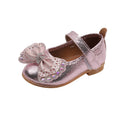 New girls' leather shoes princess shoes baby flats spring and autumn children's leather shoes soft sole baby girl square toe shoes low-cut shoes