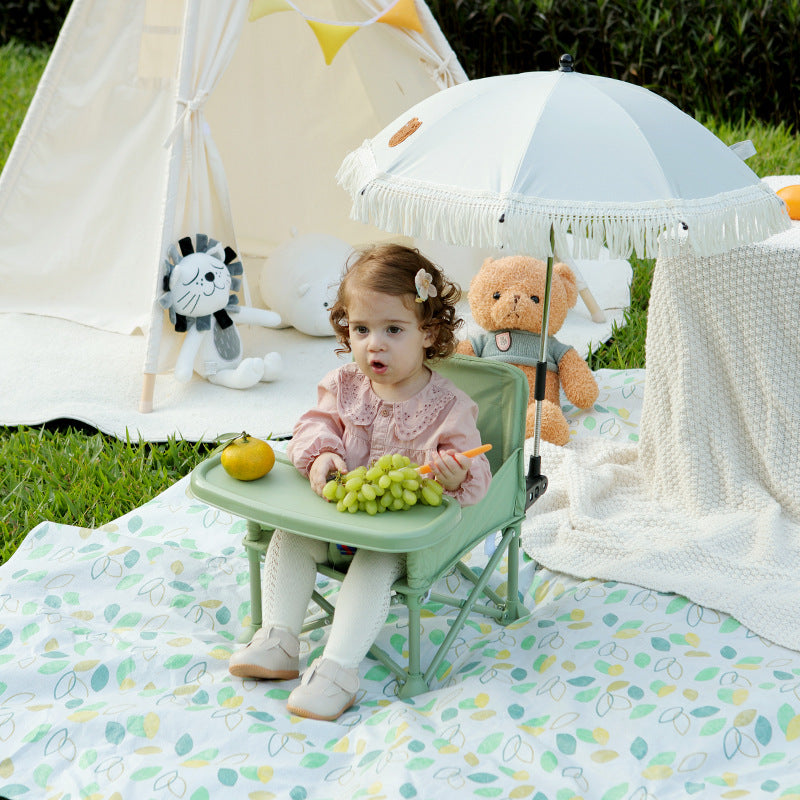 Baby Dining Chair Folding Children's Lightweight Small Chair Baby Multifunctional Outdoor Beach Chair Dining Table Learning Seat