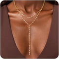 2025 european and american cross-border versatile niche long necklace y-shape choker adjustable fashion commuter necklace gift for girlfriend