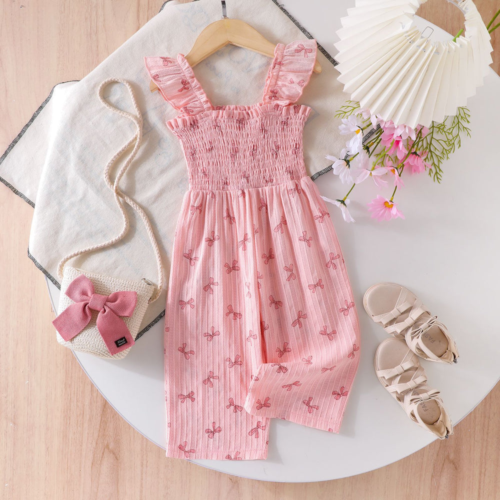 Kids clothing  cross-border new arrivalfashionspring & fallgirl pink suspender one-piece pants