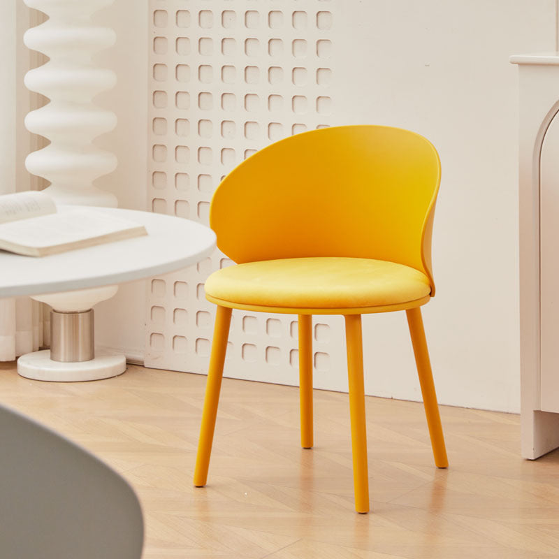 Thickened plastic reception and negotiation chair - nordic light luxury style, modern minimalist home accent chair with backrest, casual dining chair