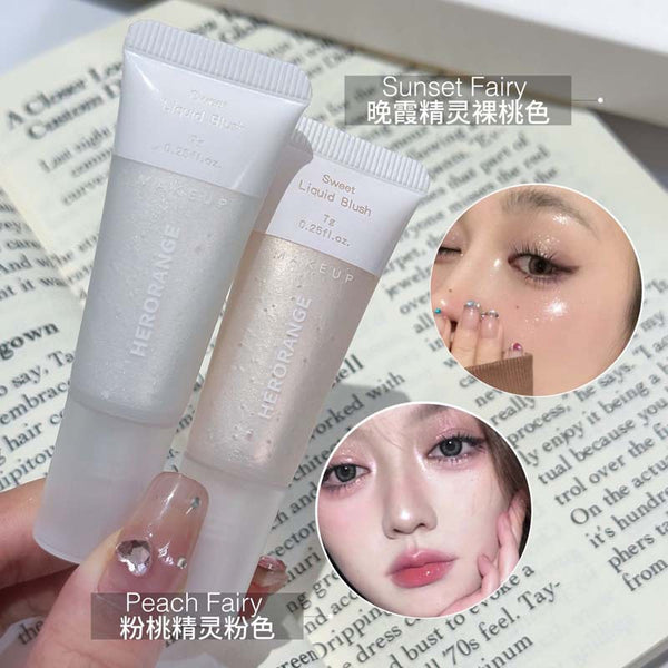 HERORANGE~ Monochrome Liquid Blush Highlight Drop of Tear Pearl Light Fine Glitter Waterproof Glitter Aegyo sal Brightening Liquid