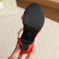 Vancahao girls' leather shoes  new children's hostess leather shoes girls' performance catwalk princess shoes