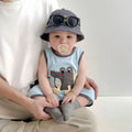 Baby cartoon cute infant romper summer outfit sleeveless lightweight unisex baby bodysuit for outdoor wear