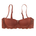 fashionsexylace edge glossy intimates small breasts gathered with steel rims to prevent sagging plaid breathable bra for women