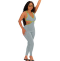 Fashionexport women's clothing  cross-border supply summer hot-selling fashion sexy suspender pit strip pure color jumpsuit