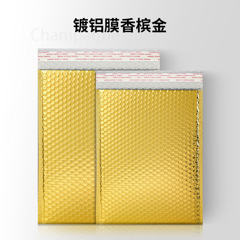 Aluminized film bubble envelope bag Thickened self-adhesive foam bag Spot gold and silver laser bubble bag Manufacturer wholesale