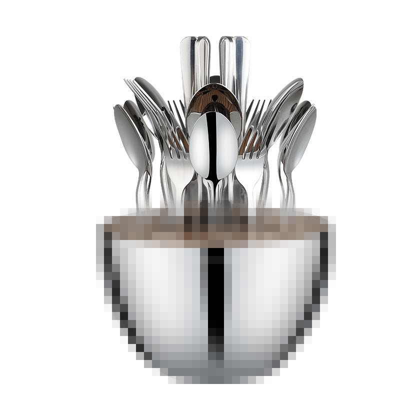 supply 1010 stainless steel tableware western cutlery, fork and spoon set 24-piece set silver egg golden egg mood egg gift