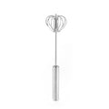Semi-automatic stainless steel egg whisk - press and rotate cream whisk, perfect for whipping cream, eggs, and baby food