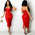 X5387 cross-border new arrival:  fashion european and american nightclub sequin sexy spaghetti strap slit maxi dress for women