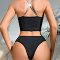 Export hot bra suit women's body shaping push-up plaid breathable thin strap half hip pure black sexy suspenders