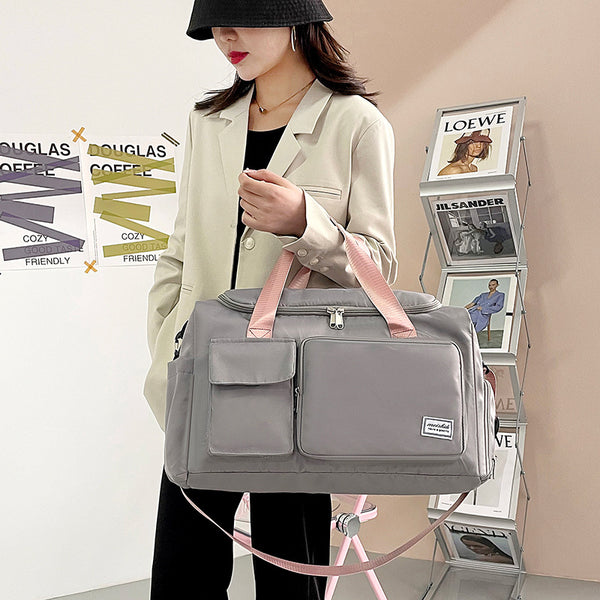 Wholesale travel bag Cross-border explosion Portable waterproof Oxford cloth Women's business trip luggage bag Yoga fitness bag
