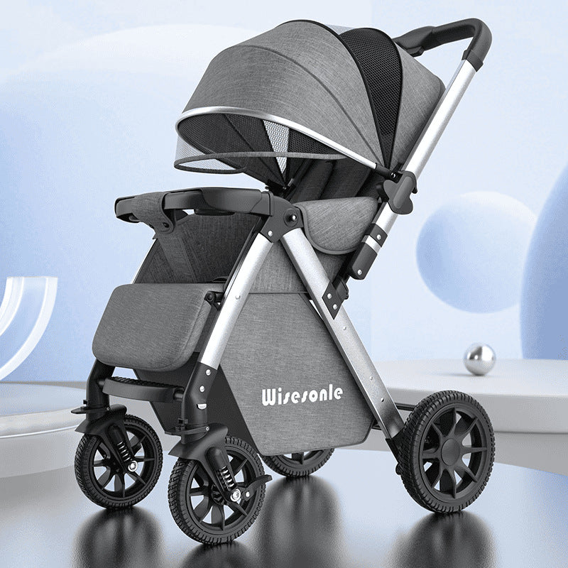 Baby stroller can sit or lie down high view lightweight foldable two-way stroller kids stroller walking baby wholesale