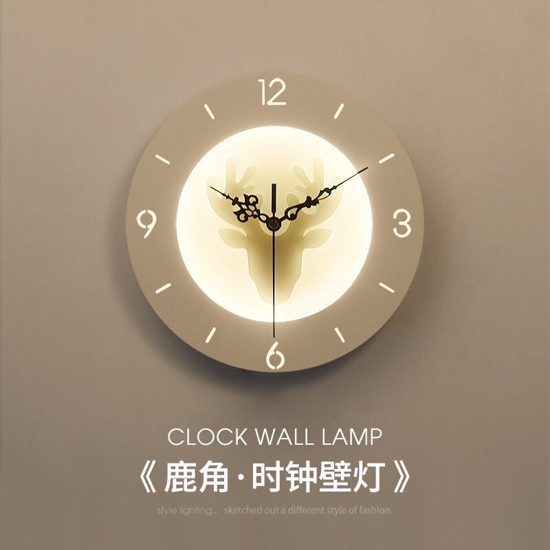 Scandinaviancasualfashion creative led wall clock wall lamp living room study bedroom lamp living room lamp decorative lighting fixtures