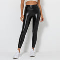 Clearance: new spring cross-border pu leather pants - shiny, plus size, women's leggings, high-waisted, skinny fit, long pants - perfect for layering or wearing on their own