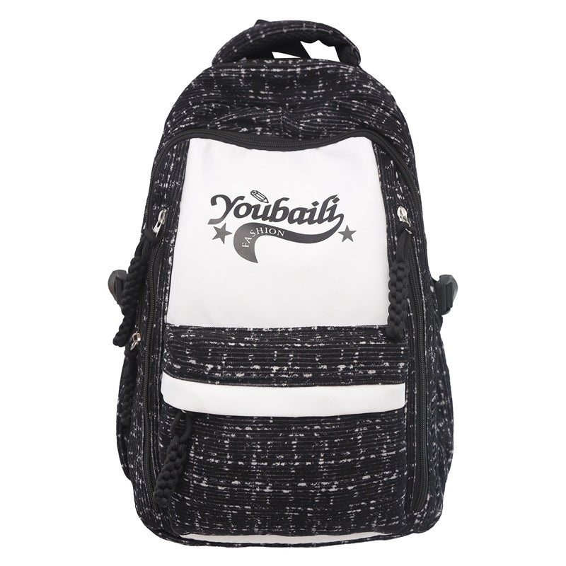 New cute plaid fresh junior high school student schoolbag campus literary backpack going out travel backpack