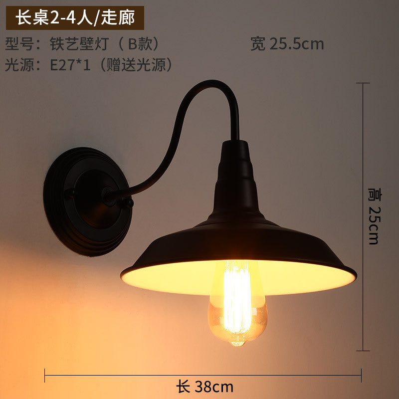 Vintage industrial wind wall lamp American personality creative wall lamp decoration aisle corridor balcony restaurant bar stair lamp
