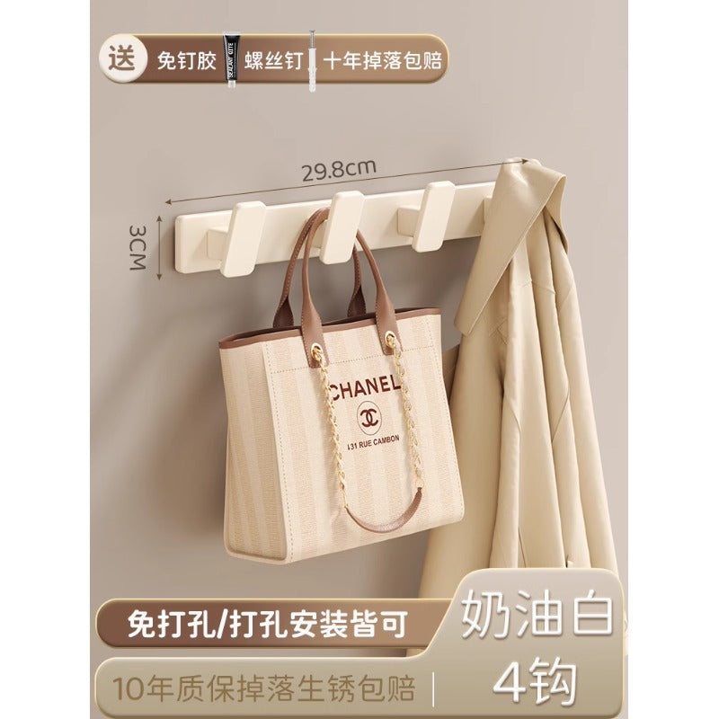 Cream style coat hook white entrance door rear hook classy entrance clothes hanger wall wall hanging without drilling