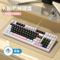 Longweishi k98 illuminated wired rgb mechanical keyboard - 98-key layout, customizable gaming e-sports keyboard (blue switch/red switch options)