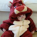 Baby warm autumn and winter cartoon cute thickened onesie, newborn winter romper, newborn outdoor jumpsuit