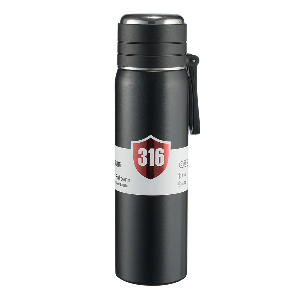316 handle cup wholesale portable tea cup tea water separation large capacity car water cup full steel lid gift logo