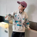 Spring autumlong sleevest-shirt boys new arrival youth student handsome casualsweatshirt men's big children's clothingtops
