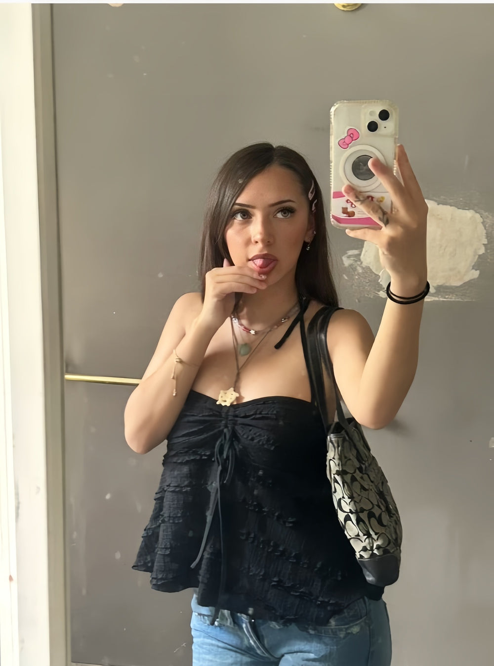 European and american cross-border women's spring  new collection: solid color lace-up bowknot sexy backless halter mini camisole top
