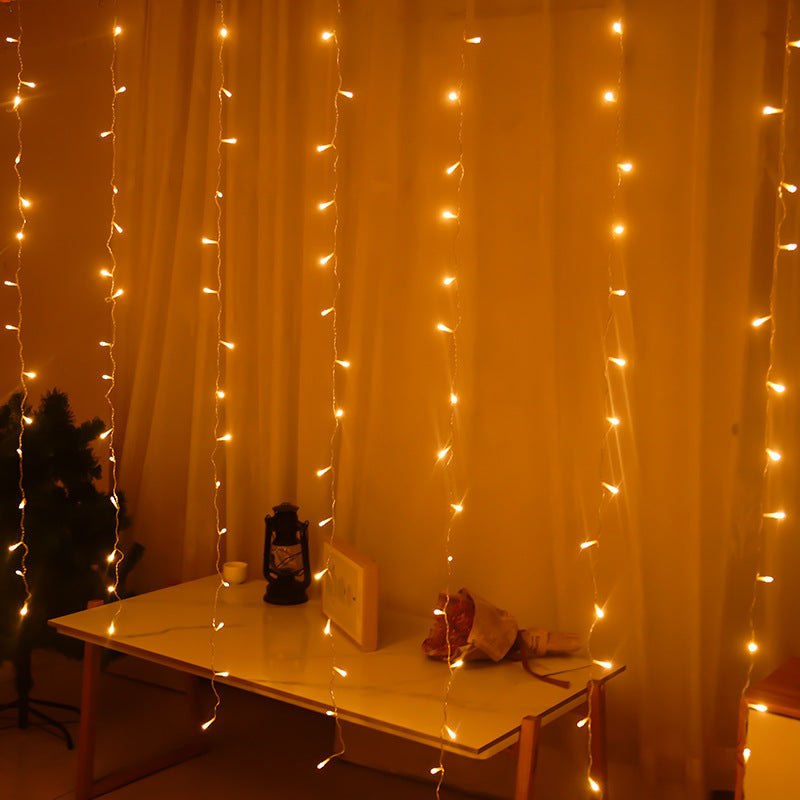 Factory direct sales led curtain light string flashing curtain light  hot-selling Christmas light decoration 3 * 3 meters 220v110v