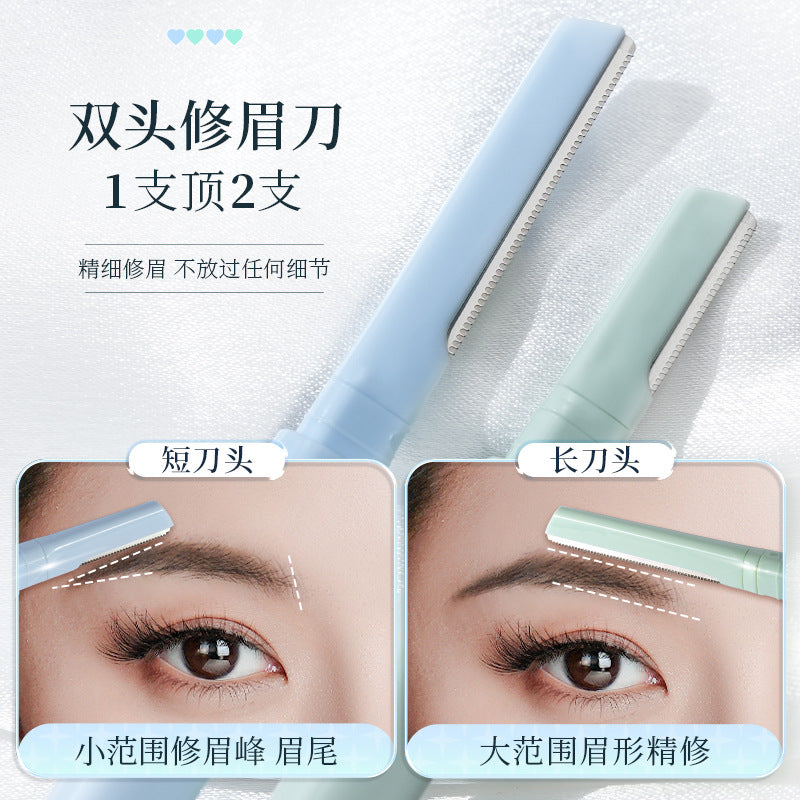 New arrivalsecurity double-headed eyebrow trimmer for women, anti-scratch eyebrow shaving for beginners, eyebrow shaving beauty tool wholesale