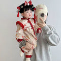 Baby clothes winter outfit unisex baby romper winter newborn short sleeve hanfu full month hundred days first birthday dress