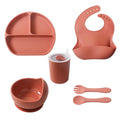 hot-selling baby dinner plate set, baby food supplement silicone dinner plate and bowl, food-grade children's feeding tableware wholesale