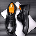 Men's leather dress shoes - british style, live stream, cross-border, black, formal business casual, soft sole, wedding groom, suit shoes