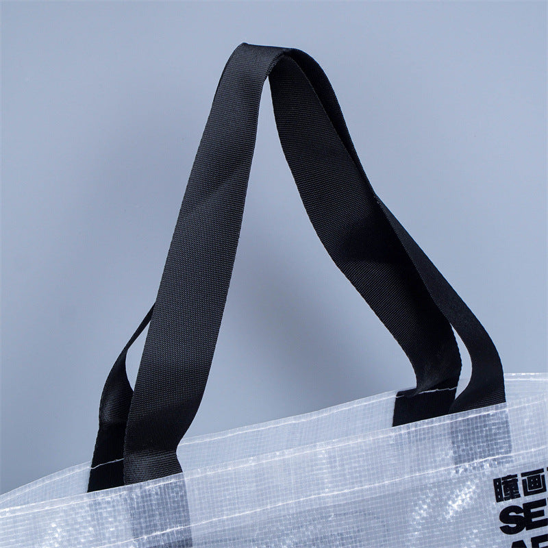 Size Transparent woven tote bag Wholesale clothes activities Eco-friendly shopping gifts Snakeskin bags Make logo