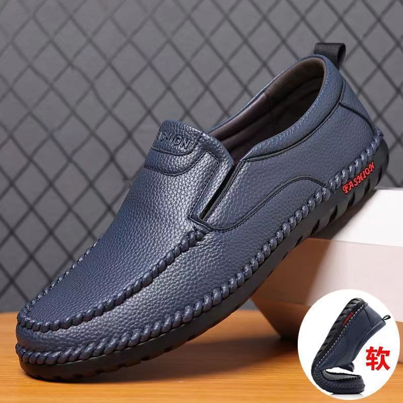 Spring/summer new men's leather shoes - versatile korean style, british fashion, trendy men's business shoes, hollow-out lace-up casual shoes