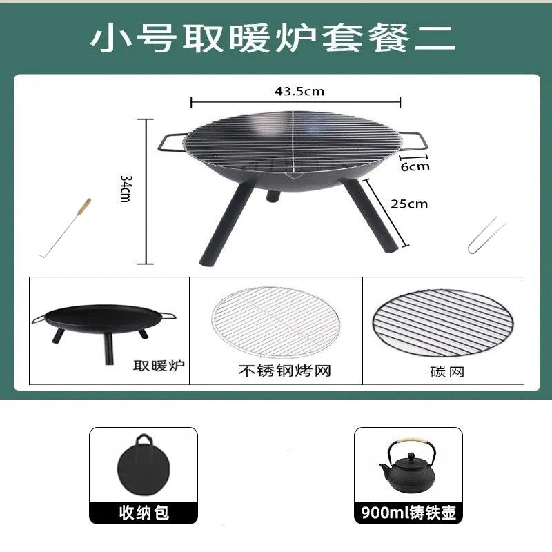 Fire stove, household stove, charcoal brazier, outdoor heating stove, barbecue grill, indoor barbecue stove, charcoal stove for making tea