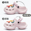 Spongebob squarepants thick sole goddess nightclub high heels crocs summer heightened toe beach sandals women's slippers
