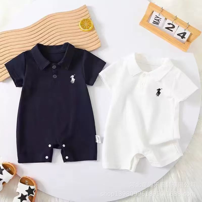 Baby summer lightweight versatile short-sleeve romper, boys' summer outfit, kids' fashion short-sleeve polo shirt t-shirt