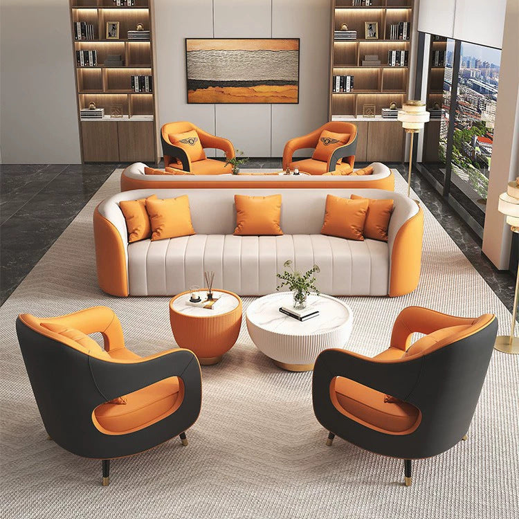 Nordic apartment hotel office negotiation sofa reception rest area sofa coffee table combination reception booth