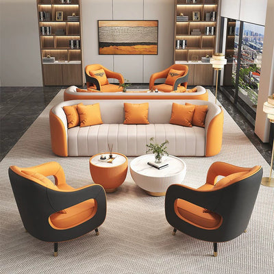 Nordic apartment hotel office negotiation sofa reception rest area sofa coffee table combination reception booth