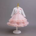 New arrival: three-piece children's formal dress set - lace princess dress for flower girls, model dress, kids dress