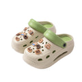 2025 new women's wedge platform clogs - summer outdoor wear, thick sole, two-wear style, chunky heel, non-slip beach sandals & slippers
