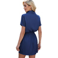 European and american cross-border women's summer  independent station new loose slimming thin casual imitation denim dress