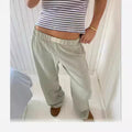 2024 new amazon women's striped wide-leg pants - casual street style, trendy ins fashion, loose fit, high-waisted trousers