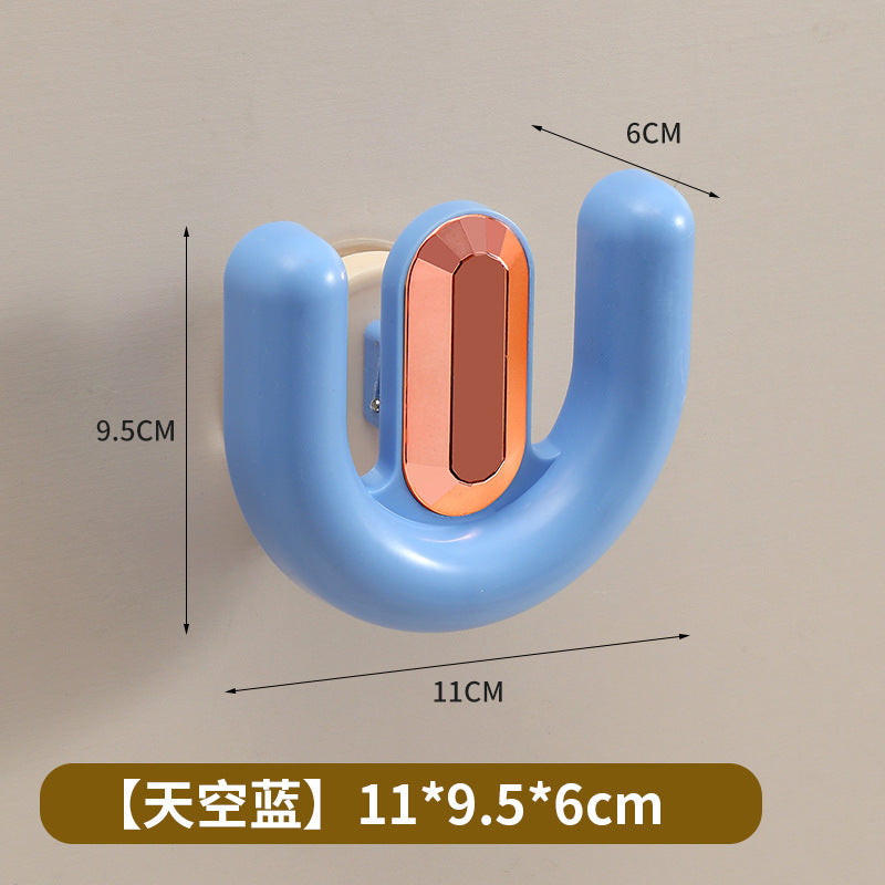 New arrival: no-drill dopamine suction cup u-shaped shelf - wall-mounted organizer for bathroom and toilet, with drainage function