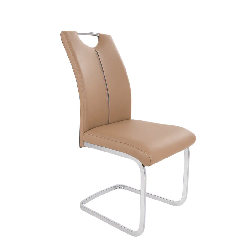 Modern minimalist arched dining chair with pu leather upholstery - cross-border restaurant & home light luxury high-end chair