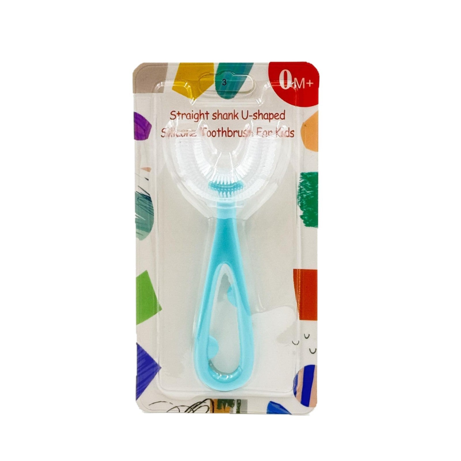 English card-mounted children's u-shaped toothbrush soft-bristled silicone oral cleaning children's toothbrush mouth-containing baby toothbrush