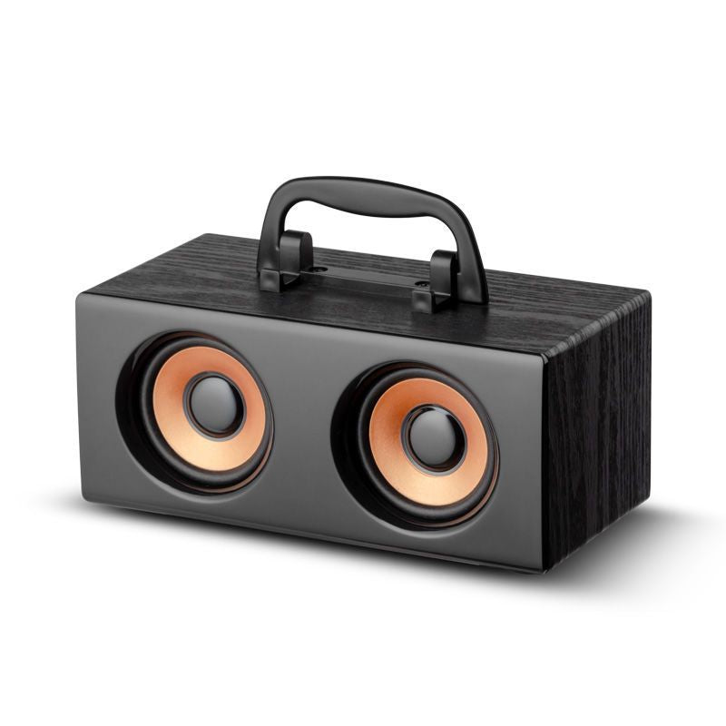 New wooden bluetooth speaker with high volume 3d surround sound, usb drive, radio, and multifunctional retro audio system