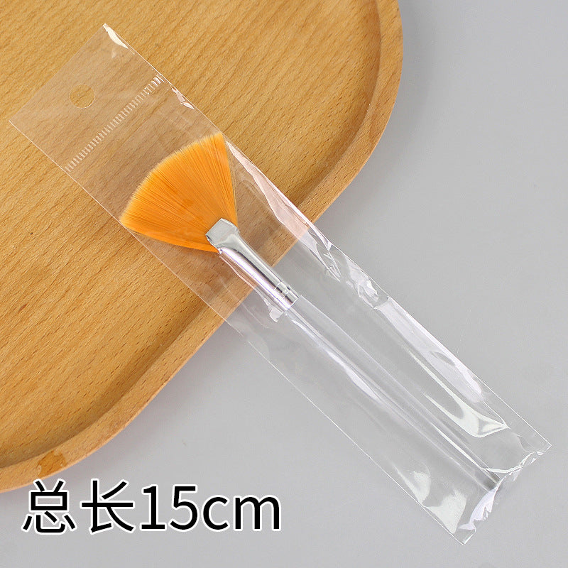 Beauty silicone brush facial mask brush makeup brush soft bristle head brush mud mask beauty tool fan-shaped fruit acid brush