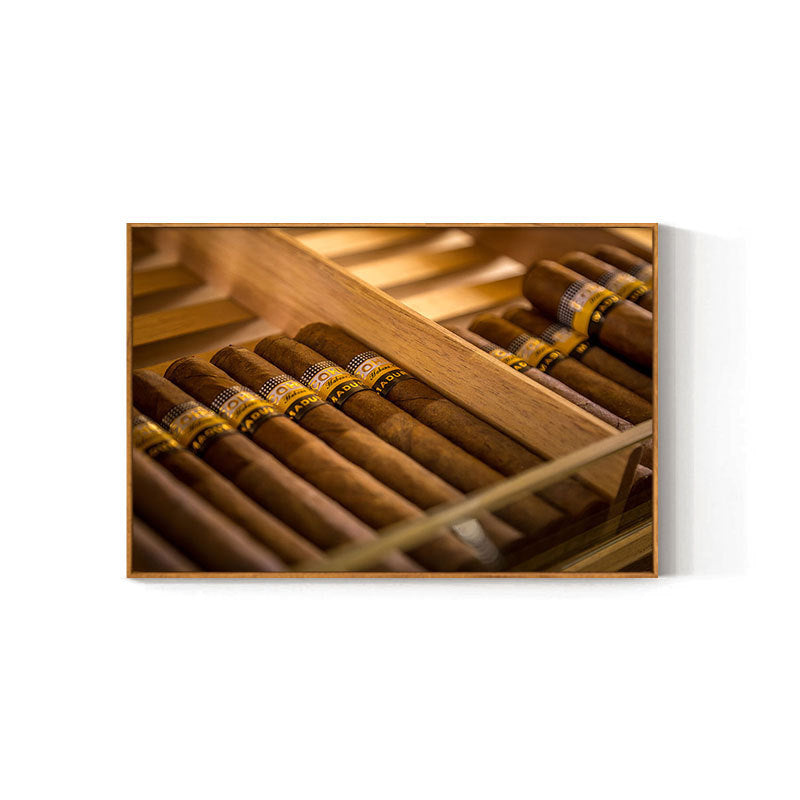 Cigar bar hanging painting American bar high-end club nightclub box wall decoration painting whiskey tobacco and alcohol shop mural